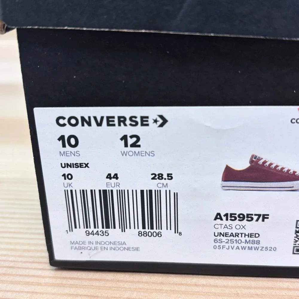 CONVERSE Chuck Taylor ALL STAR OX LOW UNEARTHED BROWN (A15957F) Men's Sz 10